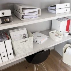 Curver 18L Vintage White Basket 12 Curver 18L Vintage White Basket -Dunelm Sales Store 30271755 alt05