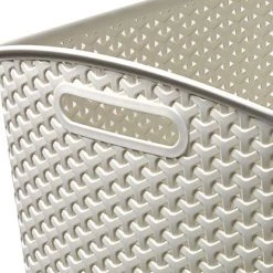 Curver 28L Vintage White Basket 11 Curver 28L Vintage White Basket -Dunelm Sales Store 30271760 alt04