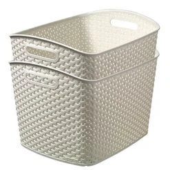 Curver 28L Vintage White Basket 12 Curver 28L Vintage White Basket -Dunelm Sales Store 30271760 alt05