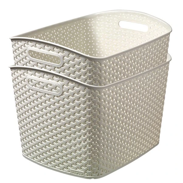 Curver 28L Vintage White Basket 7 Curver 28L Vintage White Basket - Image 5