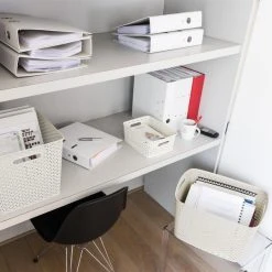 Curver 28L Vintage White Basket 13 Curver 28L Vintage White Basket -Dunelm Sales Store 30271760 alt06