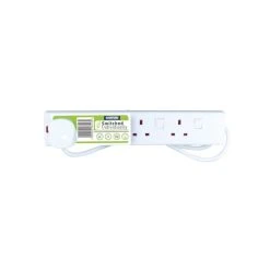 Status White 4-way 2 Metre Extension Socket
