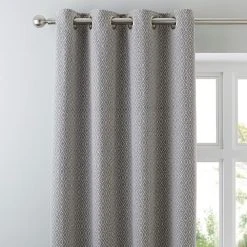 Elements Oslo Grey Eyelet Curtains
