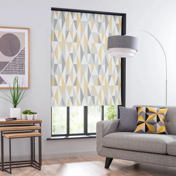 Dunelm Triangle Grey Blackout Roller Blind 3 Dunelm Triangle Grey Blackout Roller Blind
