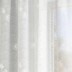 Dunelm Starburst White Slot Top Single Voile Panel 8 Dunelm Starburst White Slot Top Single Voile Panel -Dunelm Sales Store 30278827 alt02