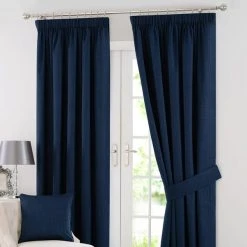 Dunelm Solar Navy Blackout Pencil Pleat Curtains 9 Dunelm Solar Navy Blackout Pencil Pleat Curtains -Dunelm Sales Store 30285210 alt01