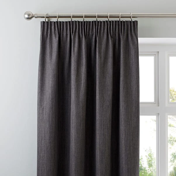 Dunelm Solar Slate Blackout Pencil Pleat Curtains 3 Dunelm Solar Slate Blackout Pencil Pleat Curtains