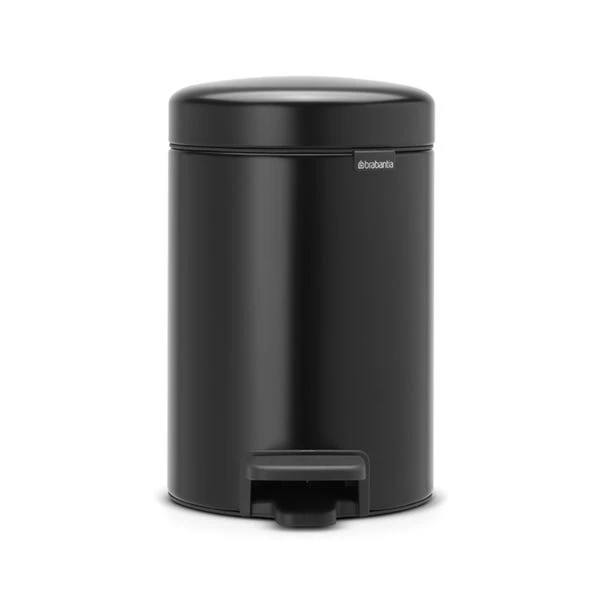 Brabantia NewIcon 3 Litre Black Pedal Bin 3 Brabantia NewIcon 3 Litre Black Pedal Bin