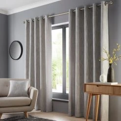 Elements Jenson Ochre Eyelet Curtains 11 Elements Jenson Ochre Eyelet Curtains -Dunelm Sales Store 30413516 alt03