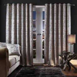 Luxury Collection Diablo Marble Silver Eyelet Curtains -Dunelm Sales Store 30413636 alt01