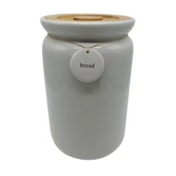 Dunelm Grey Hang Tag Bread Bin