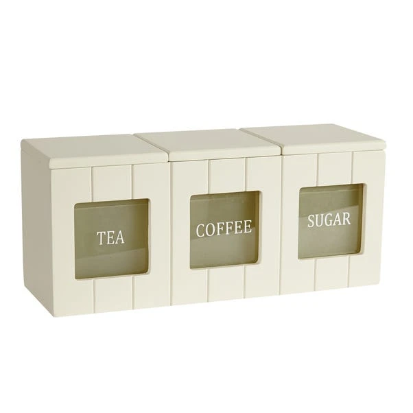 Dunelm Cream Secret Garden Tea Coffee And Sugar Canister 3 Dunelm Cream Secret Garden Tea Coffee And Sugar Canister