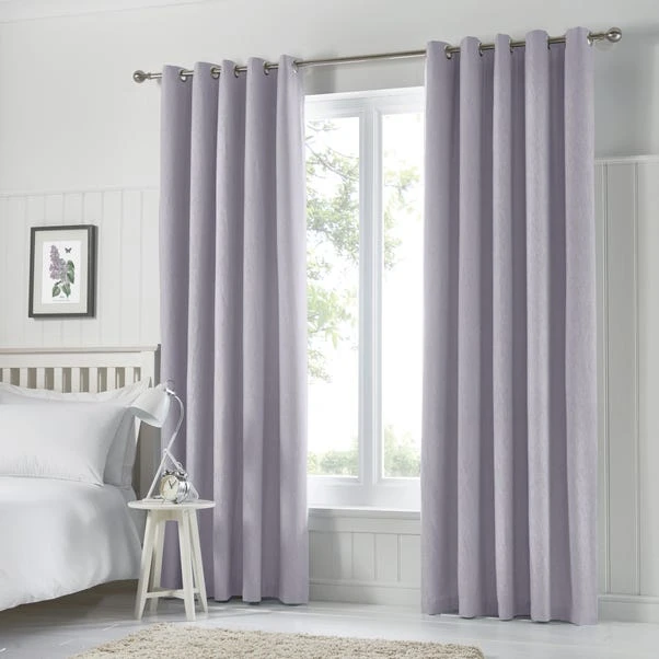 Dunelm Tyla Mauve Blackout Eyelet Curtains 4 Dunelm Tyla Mauve Blackout Eyelet Curtains - Image 2