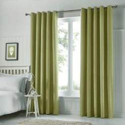 Dunelm Tyla Green Blackout Eyelet Curtains 8 Dunelm Tyla Green Blackout Eyelet Curtains -Dunelm Sales Store 30437696 alt01