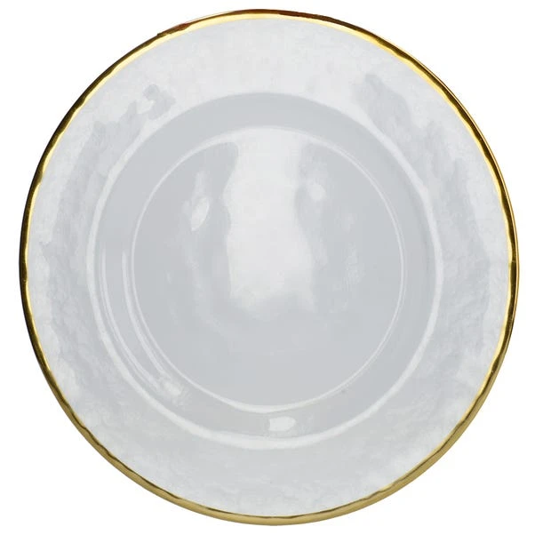 Dunelm Gold Rim Glass Charger Plate 4 Dunelm Gold Rim Glass Charger Plate - Image 2