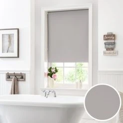 Dunelm Silver Blackout Moisture Resistant Roller Blind