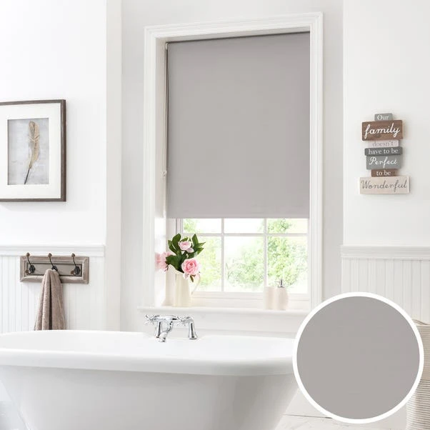 Dunelm Silver Blackout Moisture Resistant Roller Blind 3 Dunelm Silver Blackout Moisture Resistant Roller Blind