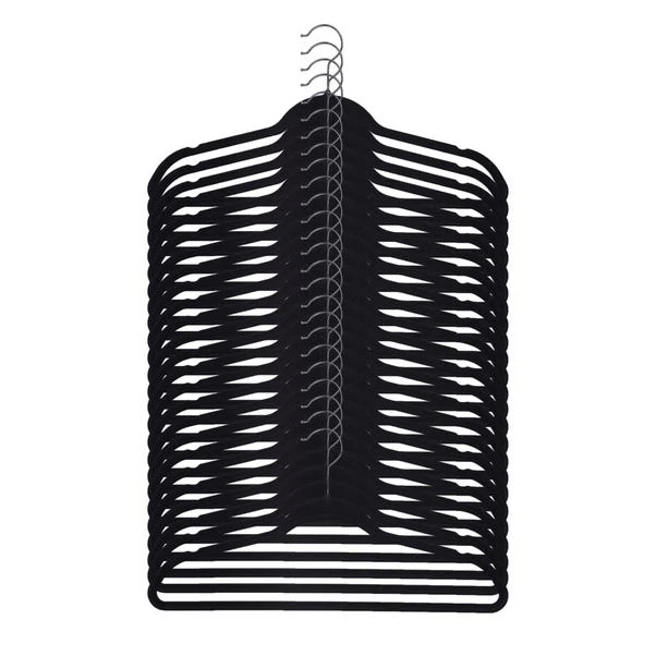 Dunelm Pack Of 25 Black Flocked Hangers 3 Dunelm Pack Of 25 Black Flocked Hangers