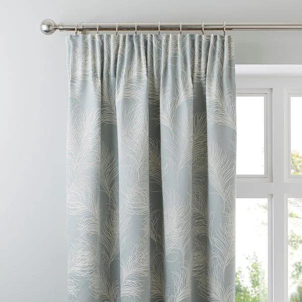 Luxury Collection Feathers Duck Egg Pencil Pleat Curtains 3 Luxury Collection Feathers Duck Egg Pencil Pleat Curtains