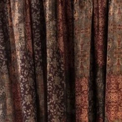 Luxury Collection Belmont Burgundy Velvet Pencil Pleat Curtains -Dunelm Sales Store 30563329 alt02