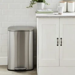 Dunelm Stainless Steel 50L Pedal Bin