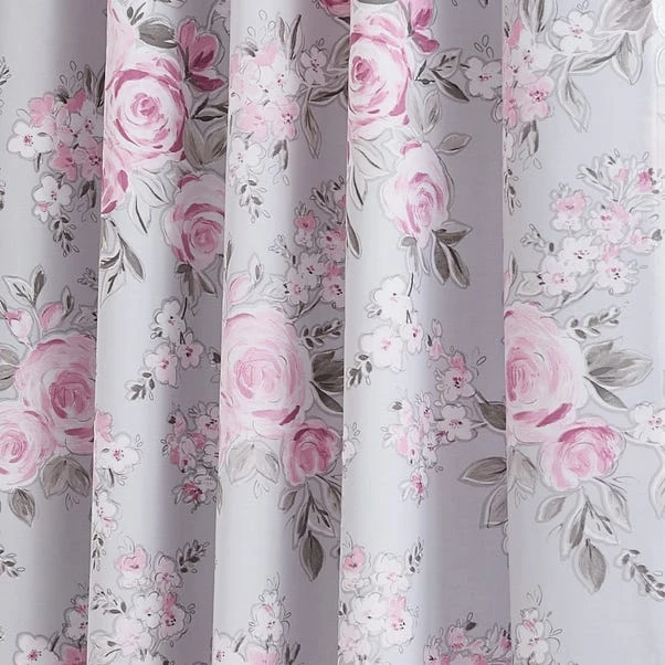 Dunelm Rosemont Grey Blackout Eyelet Curtains 4 Dunelm Rosemont Grey Blackout Eyelet Curtains - Image 2