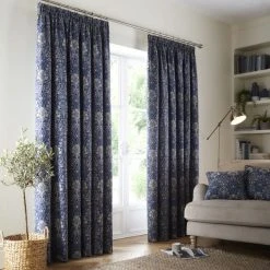 Luxury Collection Lucetta Navy Pencil Pleat Curtains 11 Luxury Collection Lucetta Navy Pencil Pleat Curtains -Dunelm Sales Store 30567844 alt03