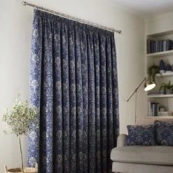 Luxury Collection Lucetta Navy Pencil Pleat Curtains 12 Luxury Collection Lucetta Navy Pencil Pleat Curtains -Dunelm Sales Store 30567844 alt04
