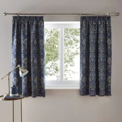Luxury Collection Lucetta Navy Pencil Pleat Curtains 13 Luxury Collection Lucetta Navy Pencil Pleat Curtains -Dunelm Sales Store 30567844 alt05