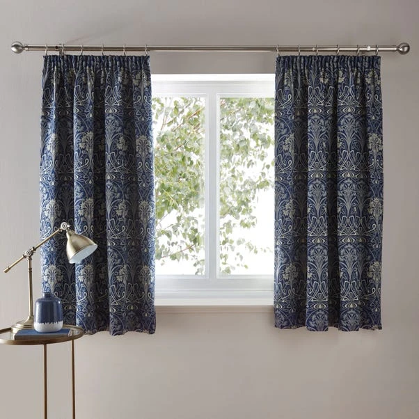 Luxury Collection Lucetta Navy Pencil Pleat Curtains 8 Luxury Collection Lucetta Navy Pencil Pleat Curtains - Image 6