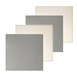 Dunelm Set Of 4 Cream & Grey Reversible Square Placemats