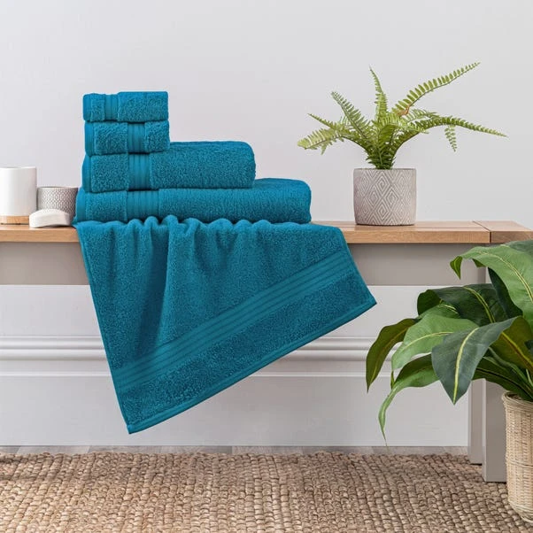 Dunelm Teal Egyptian Cotton Towel 3 Dunelm Teal Egyptian Cotton Towel