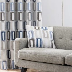 Elements Dahl Blue Eyelet Curtains 10 Elements Dahl Blue Eyelet Curtains -Dunelm Sales Store 30583621 alt07