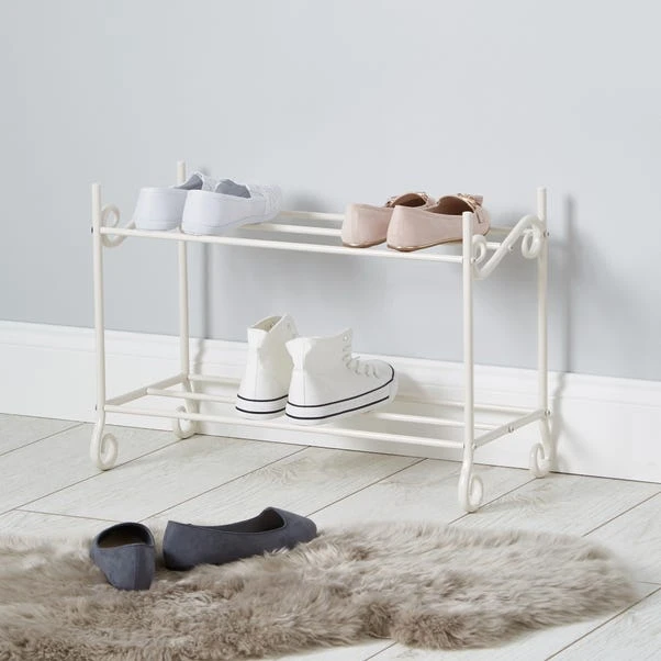 Dunelm Cream Shoe Rack 3 Dunelm Cream Shoe Rack
