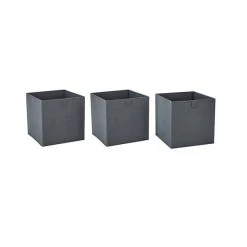 Dunelm Set Of 3 Grey Foldable Storage Boxes