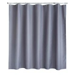 Dunelm Waffle Grey XL Shower Curtain