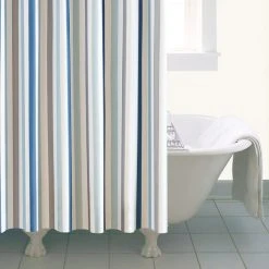 Dunelm Nautical Bold Stripe XL Shower Curtain