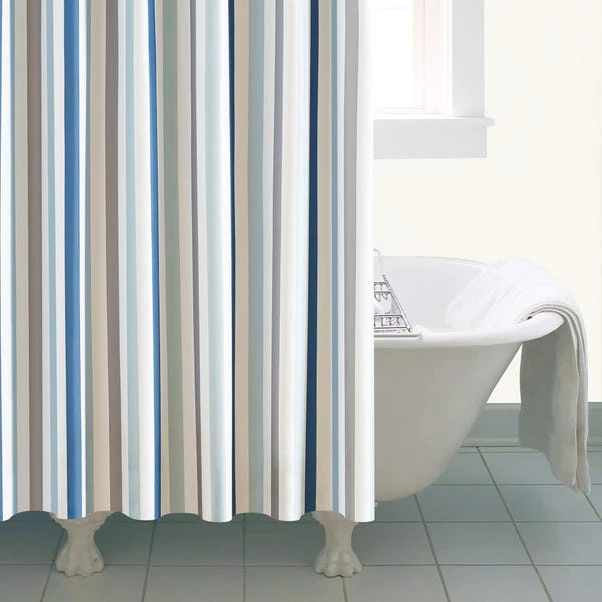 Dunelm Nautical Bold Stripe XL Shower Curtain 3 Dunelm Nautical Bold Stripe XL Shower Curtain