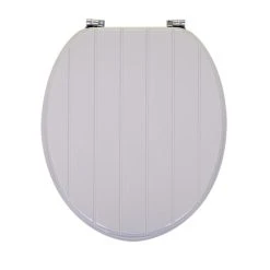 Dunelm Tongue And Groove Grey Toilet Seat