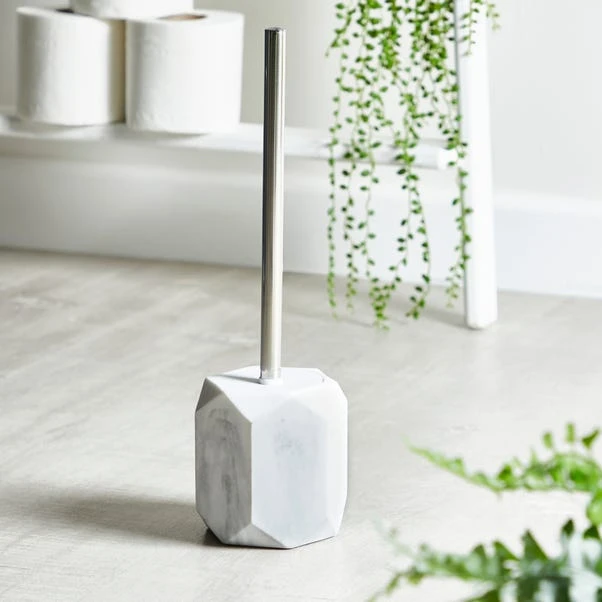 Dunelm Marble Effect Resin Toilet Brush 3 Dunelm Marble Effect Resin Toilet Brush