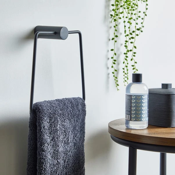 Elements Matt Black Towel Ring 3 Elements Matt Black Towel Ring