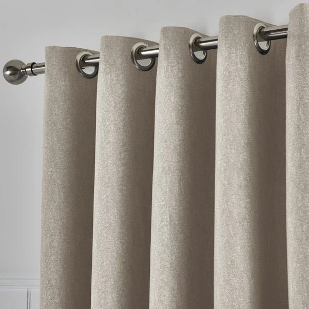 Dunelm Tyla Natural Blackout Eyelet Curtains 3 Dunelm Tyla Natural Blackout Eyelet Curtains