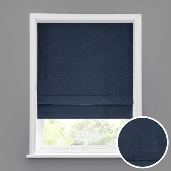 Dunelm Linen Mix Denim Blackout Roman Blind 3 Dunelm Linen Mix Denim Blackout Roman Blind