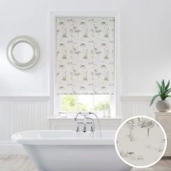 Dunelm Wading Birds Natural Moisture Resistant Daylight Roller Blind