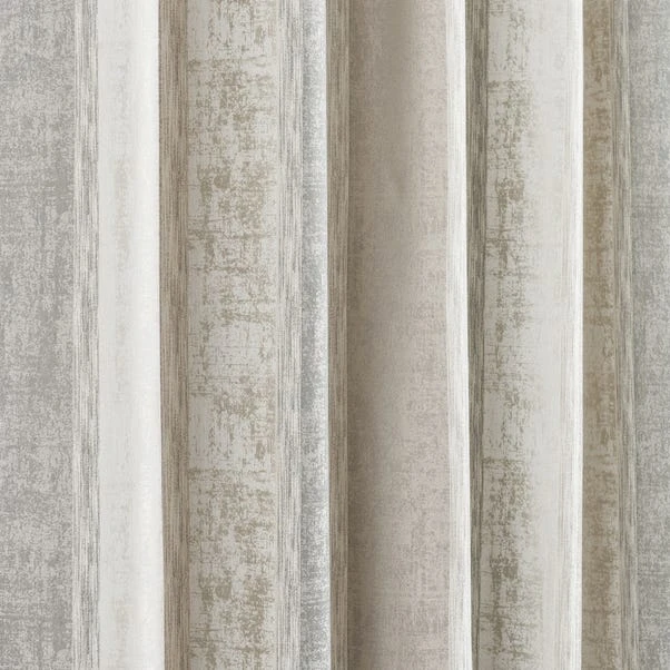 Luxury Collection Sadie Stripe Mink Eyelet Curtains 5 Luxury Collection Sadie Stripe Mink Eyelet Curtains - Image 3