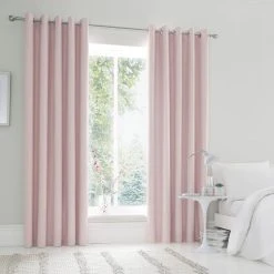 Dunelm Matt Satin Blush Blackout Eyelet Curtains 7 Dunelm Matt Satin Blush Blackout Eyelet Curtains -Dunelm Sales Store 30616372 alt01