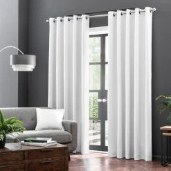 Dunelm Luna Brushed White Blackout Eyelet Curtains 8 Dunelm Luna Brushed White Blackout Eyelet Curtains -Dunelm Sales Store 30616417 alt01