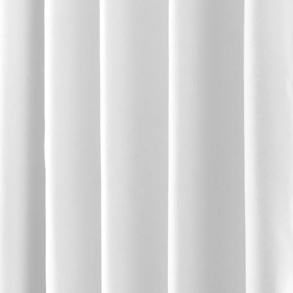 Dunelm Luna Brushed White Blackout Eyelet Curtains 5 Dunelm Luna Brushed White Blackout Eyelet Curtains - Image 3