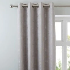 Luxury Collection Dante Silver Eyelet Curtains