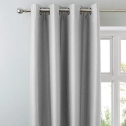 Dunelm Nova Silver Blackout Eyelet Curtains